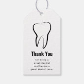 Tandheelkundige tandheelkunde kliniek tandarts bed cadeaulabel (Voorkant)