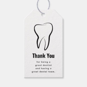 Tandheelkundige tandheelkunde kliniek tandarts bed cadeaulabel