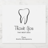 Tandheelkundige tandheelkunde kliniek tandarts bed sparkling wijnetiket (Enkel label)