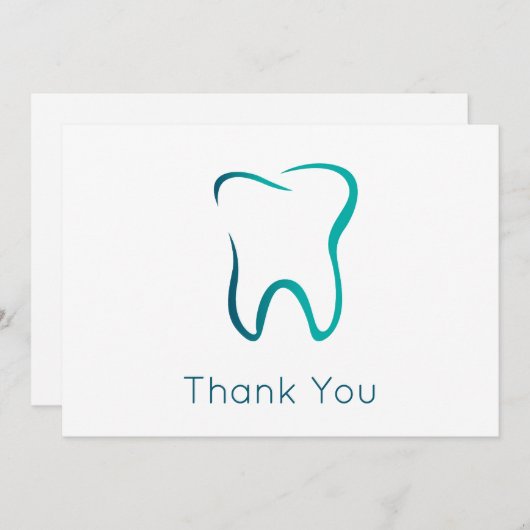 Tandheelkundige tandheelkunde medisch Afbeelding Bedankkaart (Voorkant / Achterkant)