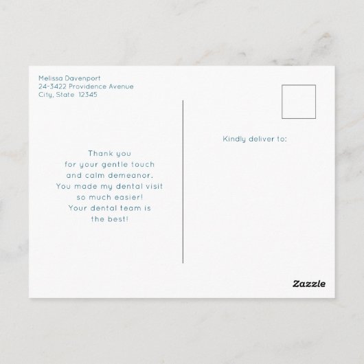 Tandheelkundige tandheelkunde Medisch Afbeelding D Briefkaart (Achterkant)