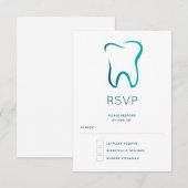Tandheelkundige tandheelkunde medisch Afbeelding RSVP Kaartje (Voorkant / Achterkant)