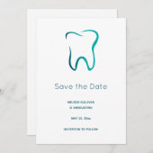 Tandheelkundige tandheelkunde medisch Afbeelding Save The Date (Voorkant / Achterkant)