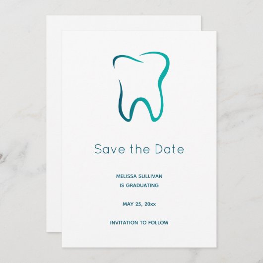 Tandheelkundige tandheelkunde medisch Afbeelding Save The Date (Voorkant / Achterkant)