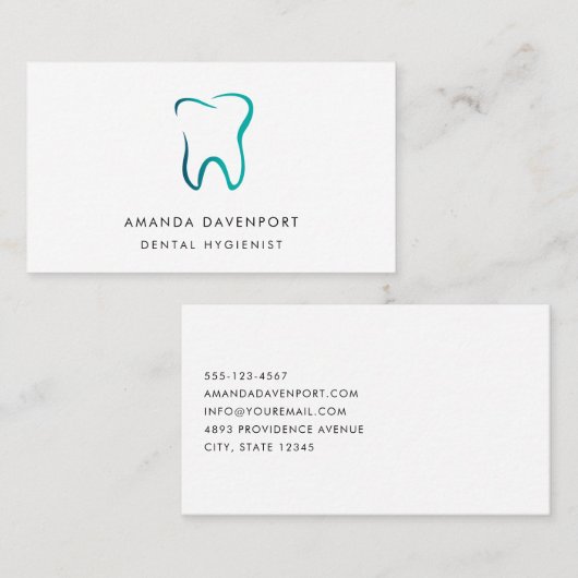 Tandheelkundige tandheelkunde medisch Afbeelding Visitekaartje (Voorkant / Achterkant)