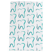 Tandheelkundige tandheelkunde medisch patroon medium cadeauzakje (Achterkant)