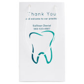 Tandheelkundige tandheelkunde medische kliniek bed klein cadeauzakje (Achterkant)