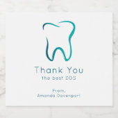 Tandheelkundige tandheelkunde Medische tandarts Da Sparkling Wijnetiket (Enkel label)