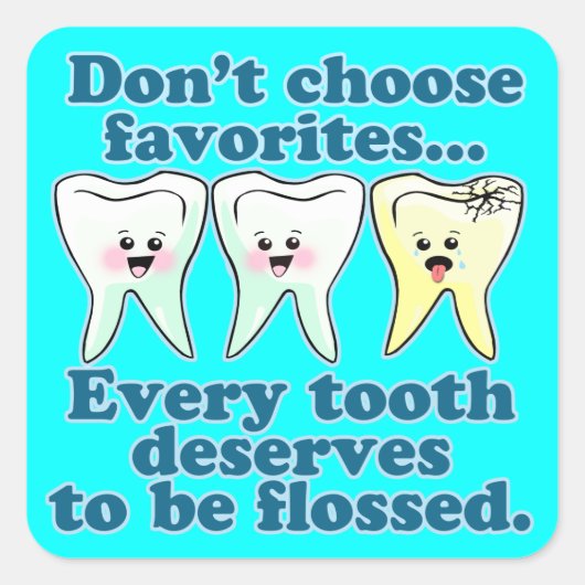 tandheelkundige tandheelkunde vierkante sticker (Voorkant)