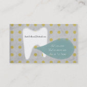 tandheelkundige tandheelkunde Visitekaartje tandhe (Achterkant)