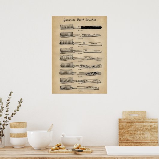  tandheelkundige tandheelkundige Japanse tandheelk Poster (Keuken)