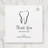 Tandheelkundige tandheelkundige kliniek mondhygiën bedankjes labels (Achterkant)