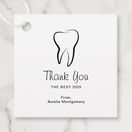 Tandheelkundige tandheelkundige kliniek mondhygiën bedankjes labels (Voorkant)