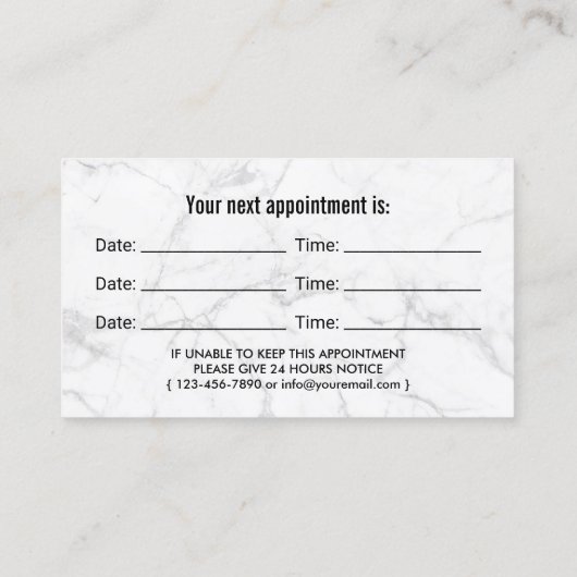 Tandheelkundige tandheelkundige Logo-tandheelkundi Afsprakenkaartje (Achterkant)