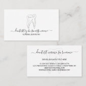 Tandheelkundige tandheelkundige moderne tandheelku visitekaartje (Voorkant / Achterkant)