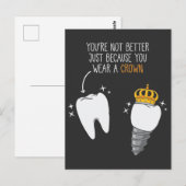 tandheelkundige tandheelkundige tandarts tandheelk briefkaart (Voorkant / Achterkant)