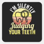 Tandheelkundige tandheelkundige tandarts vierkante sticker (Voorkant)