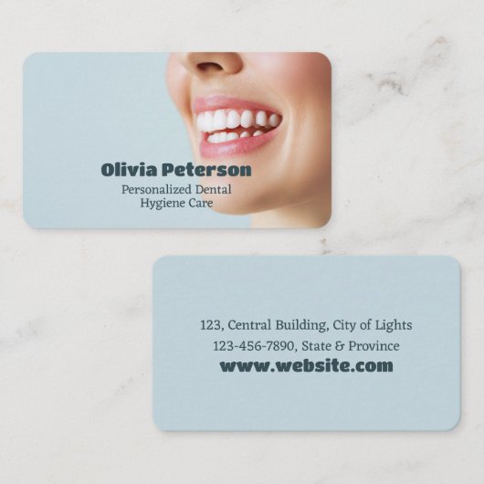 tandheelkundige tandheelkundige tandarts visitekaartje (Voorkant / Achterkant)