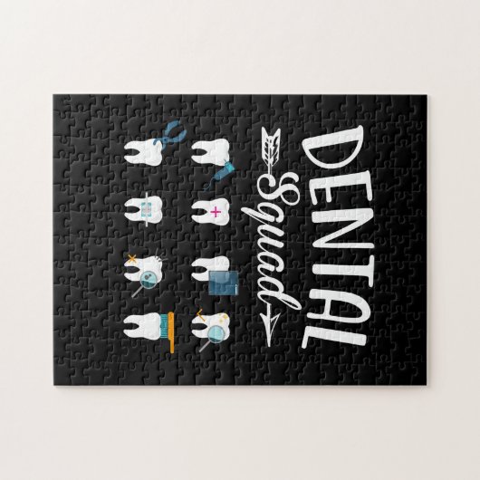 Tandheelkundige tandheelkundige tandheelkundige ta legpuzzel (Horizontaal)