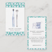 Tandheelkundige tandheelkundige waterverf visitekaartje (Voorkant / Achterkant)