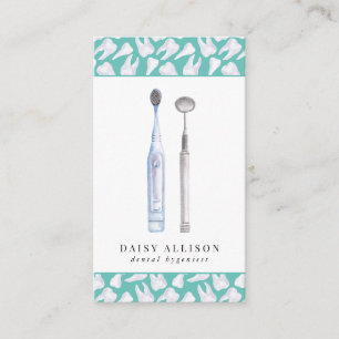 Tandheelkundige tandheelkundige waterverf visitekaartje
