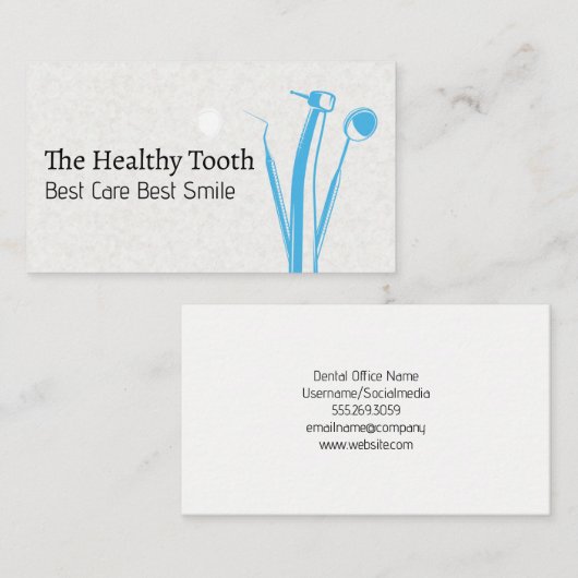 Tandheelkundige Tandreinigingsmiddelen | Gezondhei Visitekaartje (Voorkant / Achterkant)