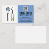 Tandheelkundige Tandreinigingsmiddelen | QR-scanco Visitekaartje (Voorkant / Achterkant)