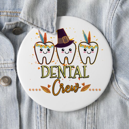 Tandheelkundige Thanksgiving Tandheelkundige tandh Ronde Button 6,0 Cm (In situ)