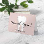 Tandheelkundige Tooth Blush Pink Dank je Bedankkaart<br><div class="desc">Dentale Office Dentist White Tooth Blush Pink Dank u wel kaarten.</div>