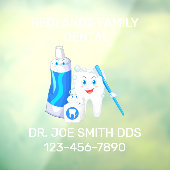 Tandheelkundige Tooth-tandarts aanpassen Raamsticker (Vel 3)