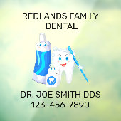 Tandheelkundige Tooth-tandarts aanpassen Raamsticker (Vel 3)