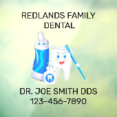 Tandheelkundige Tooth-tandarts aanpassen Raamsticker (Vel 3)