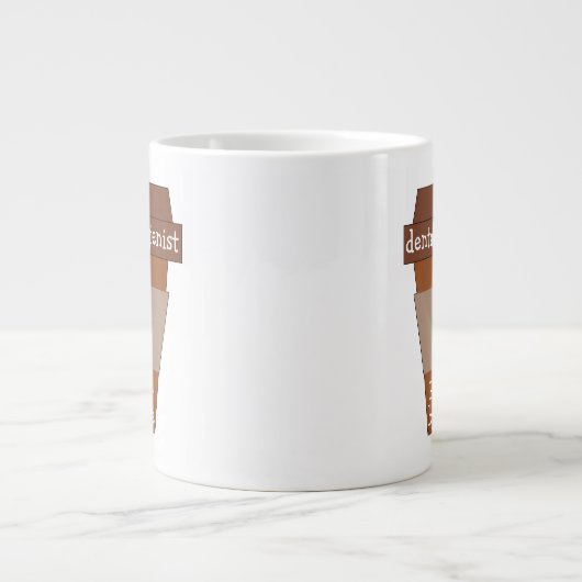  tandheelkundige verzorger met koffie grote koffiekop (Voorkant)