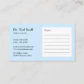 tandheelkundige verzorging visitekaartje (Achterkant)