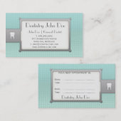 Tandheelkundige verzorging witte tanden bubbel tan afsprakenkaartje (Voorkant / Achterkant)