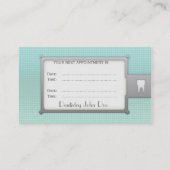 Tandheelkundige verzorging witte tanden bubbel tan afsprakenkaartje (Achterkant)