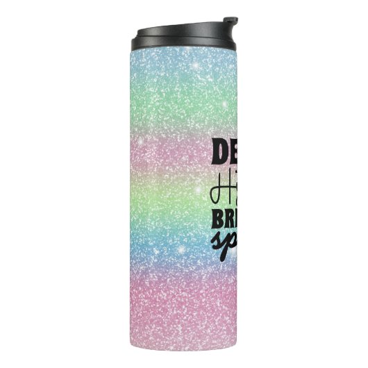 tandheelkundige verzorgster Sparkle Rainbow Glitte Thermosbeker (Gedraaid links)