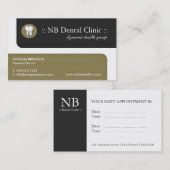 Tandheelkundige Visitekaartjes Afsprakenkaartje (Voorkant / Achterkant)