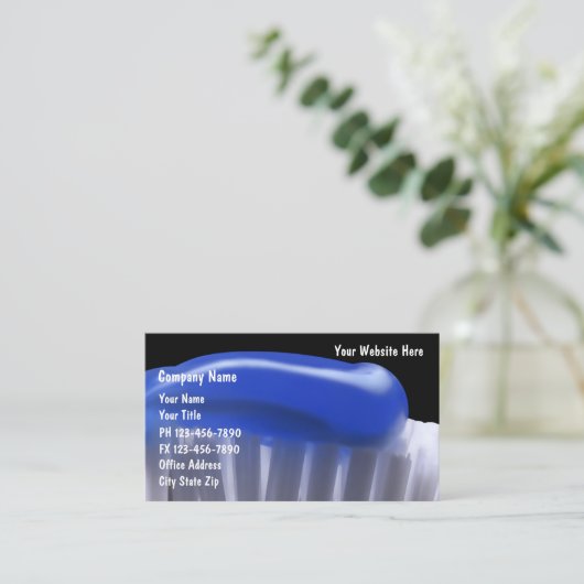 Tandheelkundige Visitekaartjes Afsprakenkaartje (Staand voorkant)