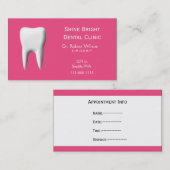 tandheelkundige visitekaartjes met afsprakenkaart afsprakenkaartje (Voorkant / Achterkant)