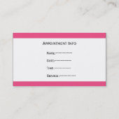 tandheelkundige visitekaartjes met afsprakenkaart afsprakenkaartje (Achterkant)