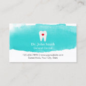 tandheelkundige Waterverf tandheelkundige benoemin Afsprakenkaartje (Voorkant)