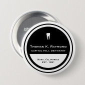 tandheelkundige werknemer ronde button 7,6 cm (Voorkant /achterkant)