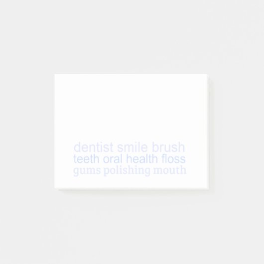 Tandheelkundige woorden pastel post-it® notes (Voorkant)
