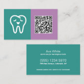 Tandheelkundige zorg Custom QR Visitekaartje (Voorkant / Achterkant)