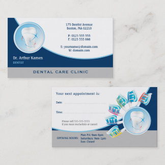 Tandheelkundige zorg | Dentist Afsprakenkaartje
