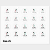 Tandheelkundige zorg Gelukkige Tand Graduation Cap Ronde Sticker (Vel)