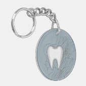 Tandheelkundige zorg ontwerp moderne kies sleutelhanger (Voorkant Links)