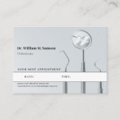 Tandheelkundige zorg Orthodontist moderne afspraak Visitekaartje (Voorkant)