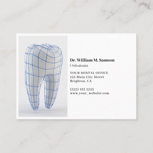 Tandheelkundige zorg Orthodontist moderne afspraak Visitekaartje (Achterkant)